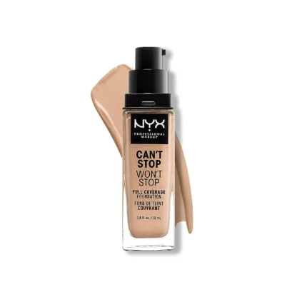 NYX Can't Stop Won't Stop Full Coverage 24H Foundation 30ml - Natural