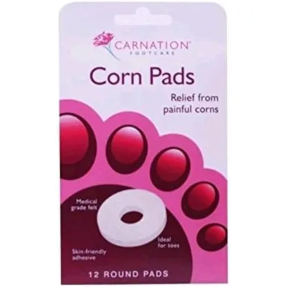 Carnation Corn & Bunion Care Foam-O-Felt Round Felt Corn Pads x 12