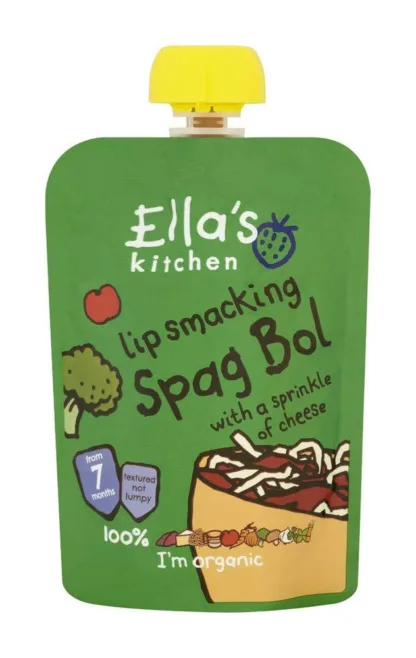 Ella's Kitchen Pouch Lip Smacking Spag Bol With A Sprinkle Of Cheese Stage 2 - 130g