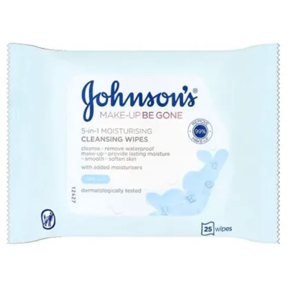 Johnson's Makeup Be Gone Facial Wipes Moisturising x 25