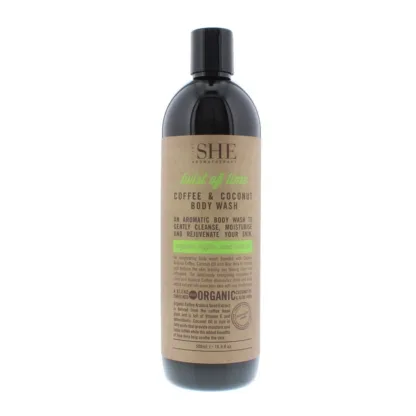 Om She Aromatherapy Twist of Lime Coffee & Coconut Body Wash 500ml