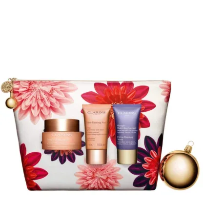 Clarins Extra-Firming 3 Piece Gift Set: Day Cream 50ml - Night Cream 15ml - Extra-Firming Mask 15ml - Pouch