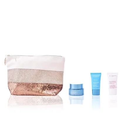 Clarins Hydra-Essential Gift Set 50ml Face Cream + 15ml Face Mask + 15ml Exfoliating Cream + Pouch