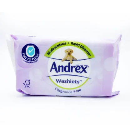 Andrex Fragrance Free Washlets x 36