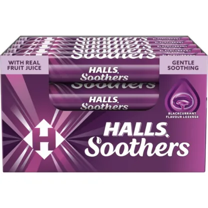 Halls Soothers Blackcurrant 20 Pack x 10