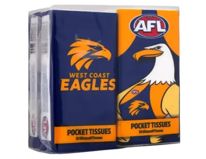 AFL West Coast Eagles Pocket Tissues 4pcs