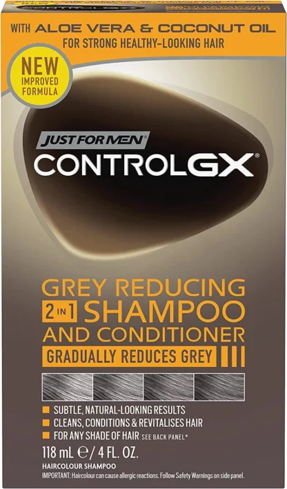 Just For Men Control GX Grey Reducing 2 in 1 Shampoo and Conditioner - 118ml