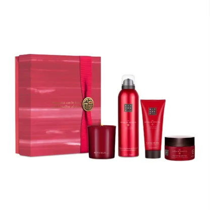 Rituals The Ritual of Ayurveda Rebalancing Gift Set - 4 Pieces (This gift set contains: 1x 200ml Foaming Shower Gel 1x 140g Candle 1x 125g Salt Body Scrub 1x 100ml Body Cream)