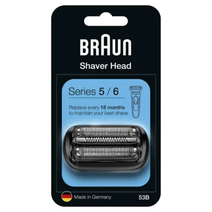 Braun Series 5 53B Electric Shaver Head Replacement - Black