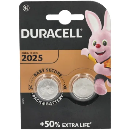 Duracell DL2025B2 3v Lithium Coin Batteries - 2 Pack