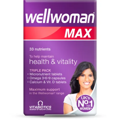 Vitabiotics Wellwoman Max Omega 3-6-9 With Calcium & Vitamin D 84 Tablets