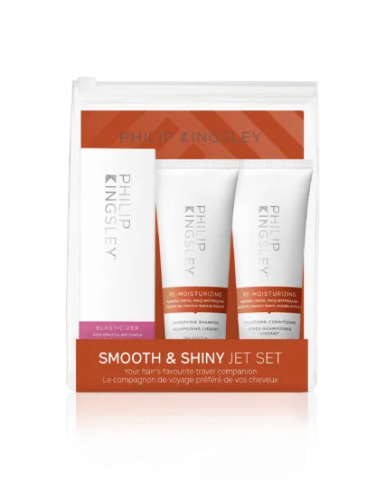 Philip Kingsley Smooth & Shiny Jet Set Gift Set 75ml Re-Moisturizing Shampoo + 75ml Re-Moisturizing Conditioner + 75ml Elasticizer