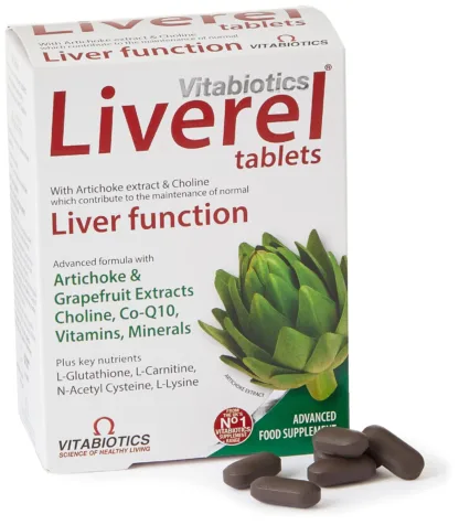 Vitabiotics Liverel Artichioke Grapefruit Extracts Choline Co-Q10 60 Tablets