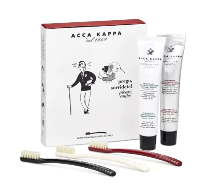 Acca Kappa 5 Piece Gift Set: Toothpaste 2 x 100ml - Toothbrush x 3