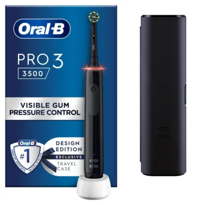 Oral-B Pro 3 - 3500 - Black Electric Toothbrush