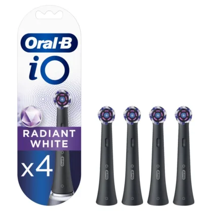 Oral-B Io Radiant White Black 4Ct Refill Heads