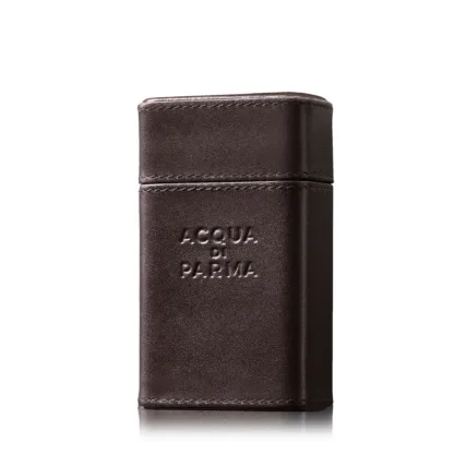 Acqua Di Parma Leather Travel Dark Brown Spray Case