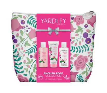 Yardley English Rose Bath & Body Set with Bag