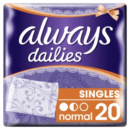 Always Dailies Folded And Wrapped Normal 6 Pack x 20