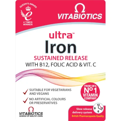 Vitabiotics Ultra Iron With B12 Folic Acid & Vitamin C 30 Tablets