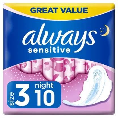 Always Soft & Fit Pads Night x 10