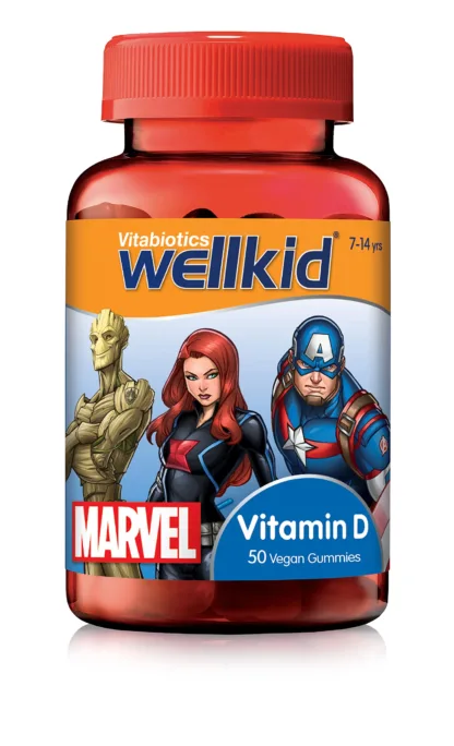 Vitabiotics WellKid Vitamin D Vegan Soft Jellies 7-14 Yrs Marvel Pack x 50