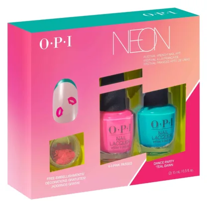 OPI Neon Nail Lacquer Festival French Nail Art Duo Pack 2 x 15ml - #1