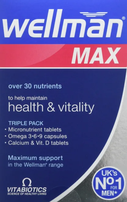 Vitabiotics Wellman Max Omega 3-6-9 & Calcium & Vitamin D 84 Tablets