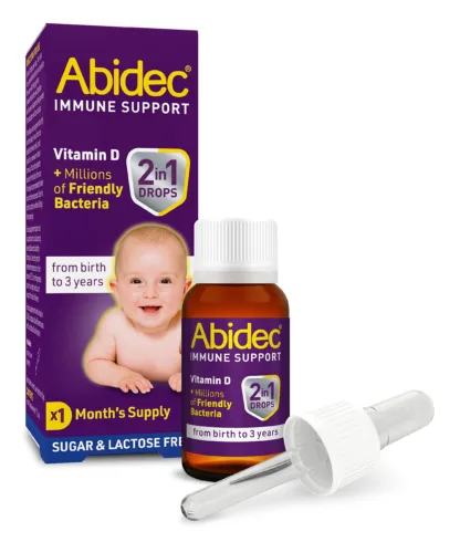 Abidec Immune Support Vitamin D 2 in 1 Drops from Birth to 3 Years - 7.5ml