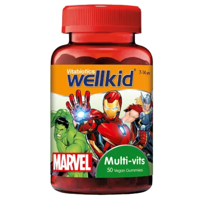 Vitabiotics WellKid Multi-Vitamins Vegan Soft Jellies 7-14 Yrs Marvel Pack x 50