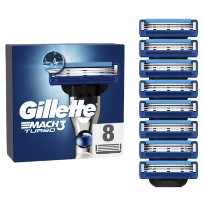 Gillette Mach3 Turbo Razor Blades For Men