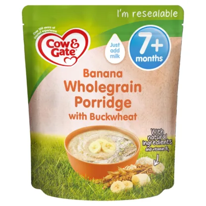 Cow & Gate Banana Wholegrain Porridge Baby Cereal - 200g