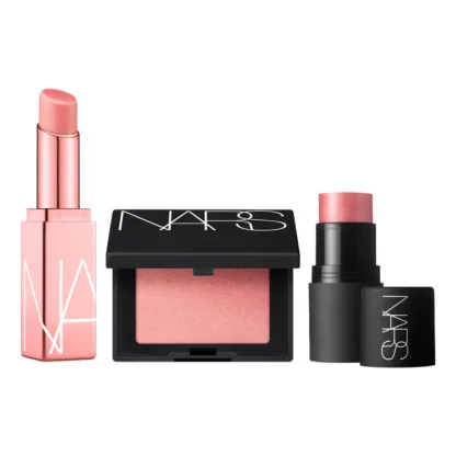 NARS Orgasm Triple Threat Cheek & Lip Gift Set 3g Lip Balm + 2.5g Blush + 4g Powder Cream