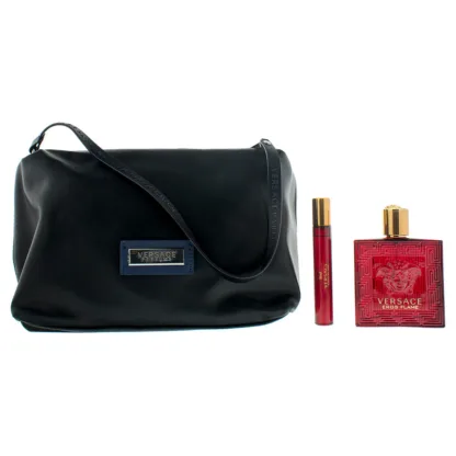 Versace Eros Flame Gift Set 100ml EDP + 10ml EDP + Toiletry Bag