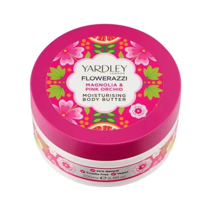 Yardley London Flowerazzi Magnolia & Pink Orchid Moisturising Body Butter 200ml