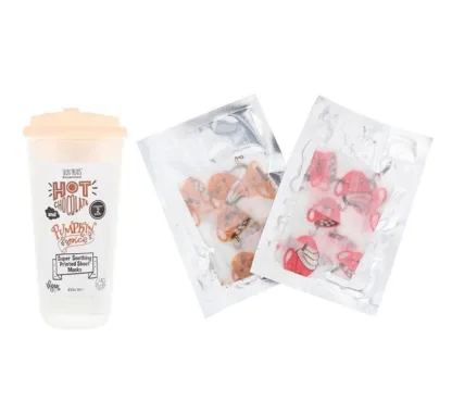 Skin Treats 2 Printed Sheet Face Masks & Cup Gift Set