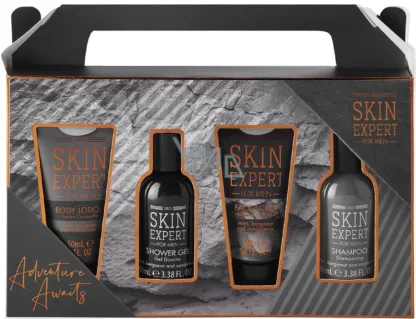 Style & Grace Skin Expert for Him Essential Gift Set 100ml Shampoo + 100ml Shower Gel + 50ml Face Scrub + 50ml Body Lotion