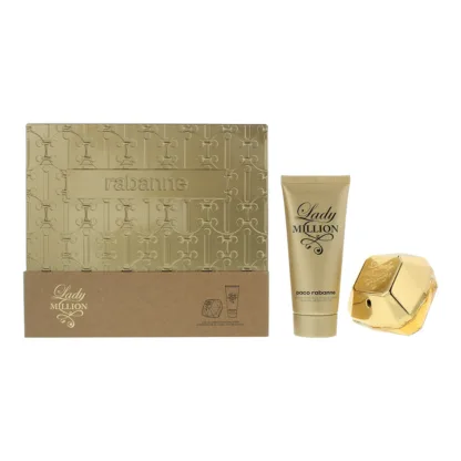 Paco Rabanne Lady Million 2 Piece Gift Set: Eau de Parfum 80ml - Body Lotion 100ml