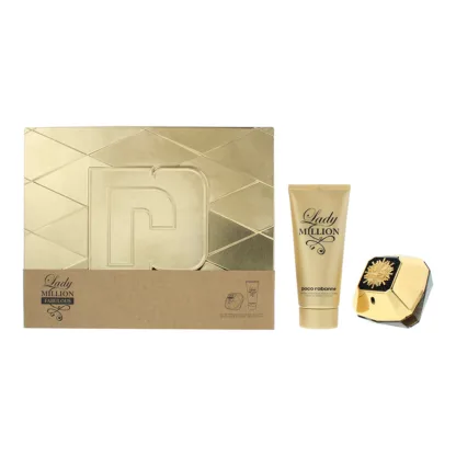 Paco Rabanne Lady Million Fabulous 2 Piece Gift Set: Eau de Parfum 80ml - Body Lotion 100ml