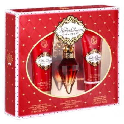 Katy Perry Killer Queen - 30ml Perfume Gift Set With Body Lotion and Shower Gel.