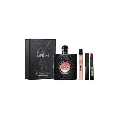 Yves Saint Laurent Black Opium 90ml EDP Spray+10ml EDP Spray+Lipstick