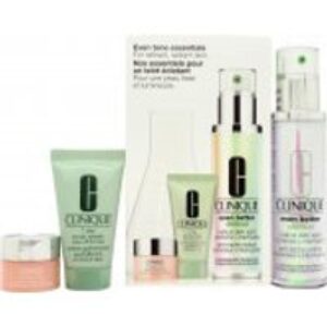 Clinique Even Tone Essentials Gift Set 50ml Even Better Clinical Radical Dark Spot Corrector + Interrupter + 30ml 7 Day Scrub Cream + 5ml All About Eyes