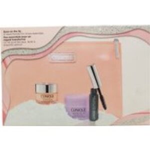 Clinique Eyes On The Fly Gift Set 3.5ml High Impact Mascara + 15ml Take The Day Off Cleansing Balm + 15ml All About Eyes Eye Cream + Pouch