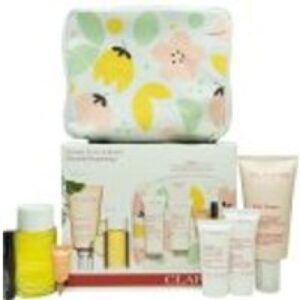 Clarins Beautiful Beginnings Gift Set 175ml Stretch Mark Expert + 100ml Tonic Treatment Oil + 30ml Exfoliating Body Scrub + 15ml Beauty Flash Balm + 3ml Eye Expert Cream + 3ml Wonder Perfect Mascara 01 Black