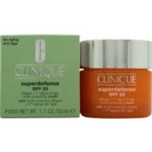 Clinique Superdefense Fatigue + 1st Signs Of Age Multi-Correcting Cream SPF25 50ml - Very Dry to Dry Combination Skin